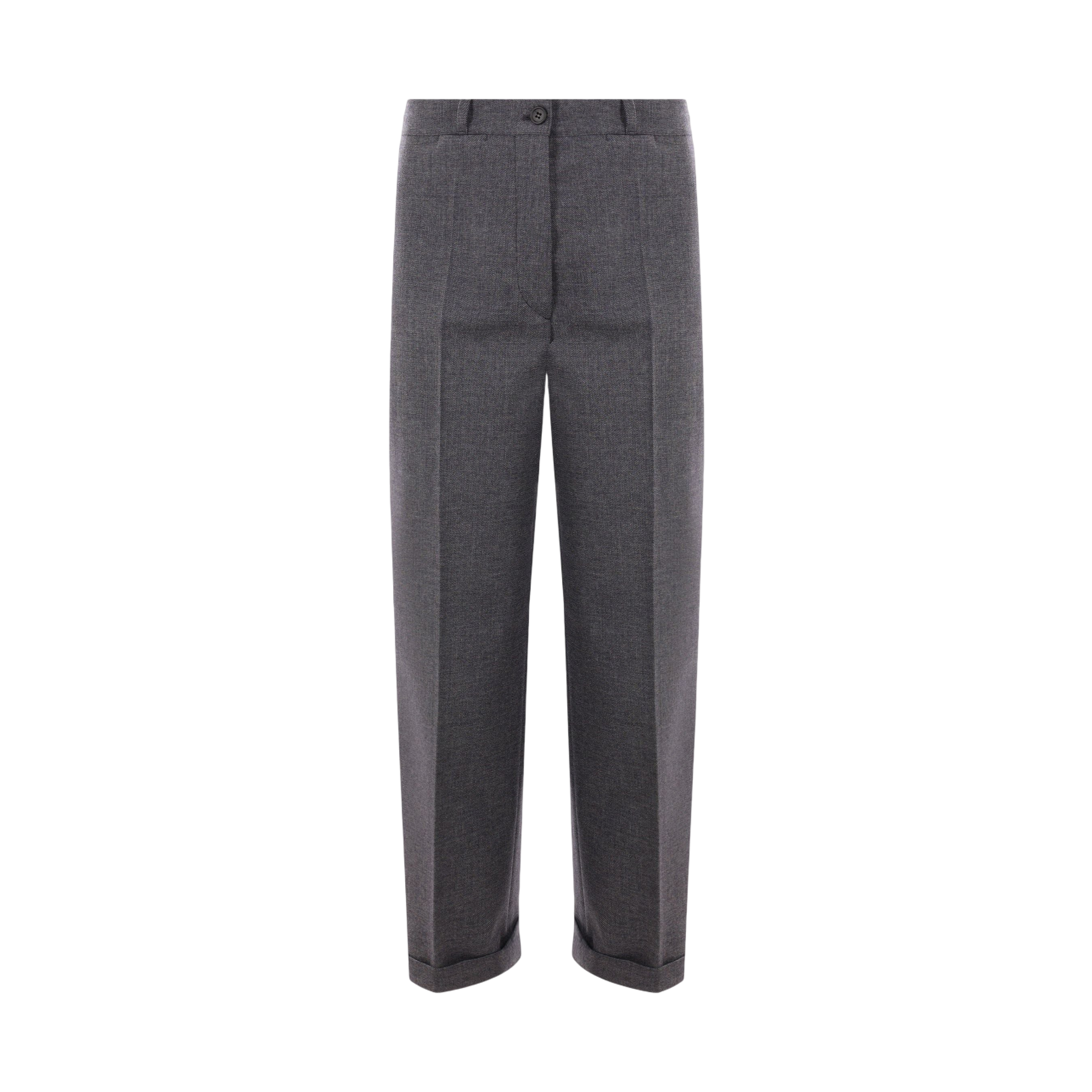 Grisaille Cropped Trousers-PRADA-JOHN JULIA