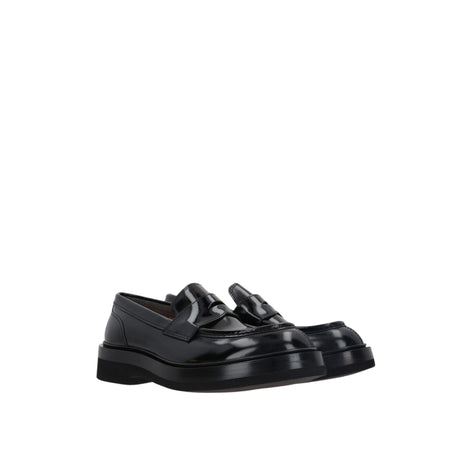 Gunder Polished Leather Loafers-SANTONI-JOHN JULIA