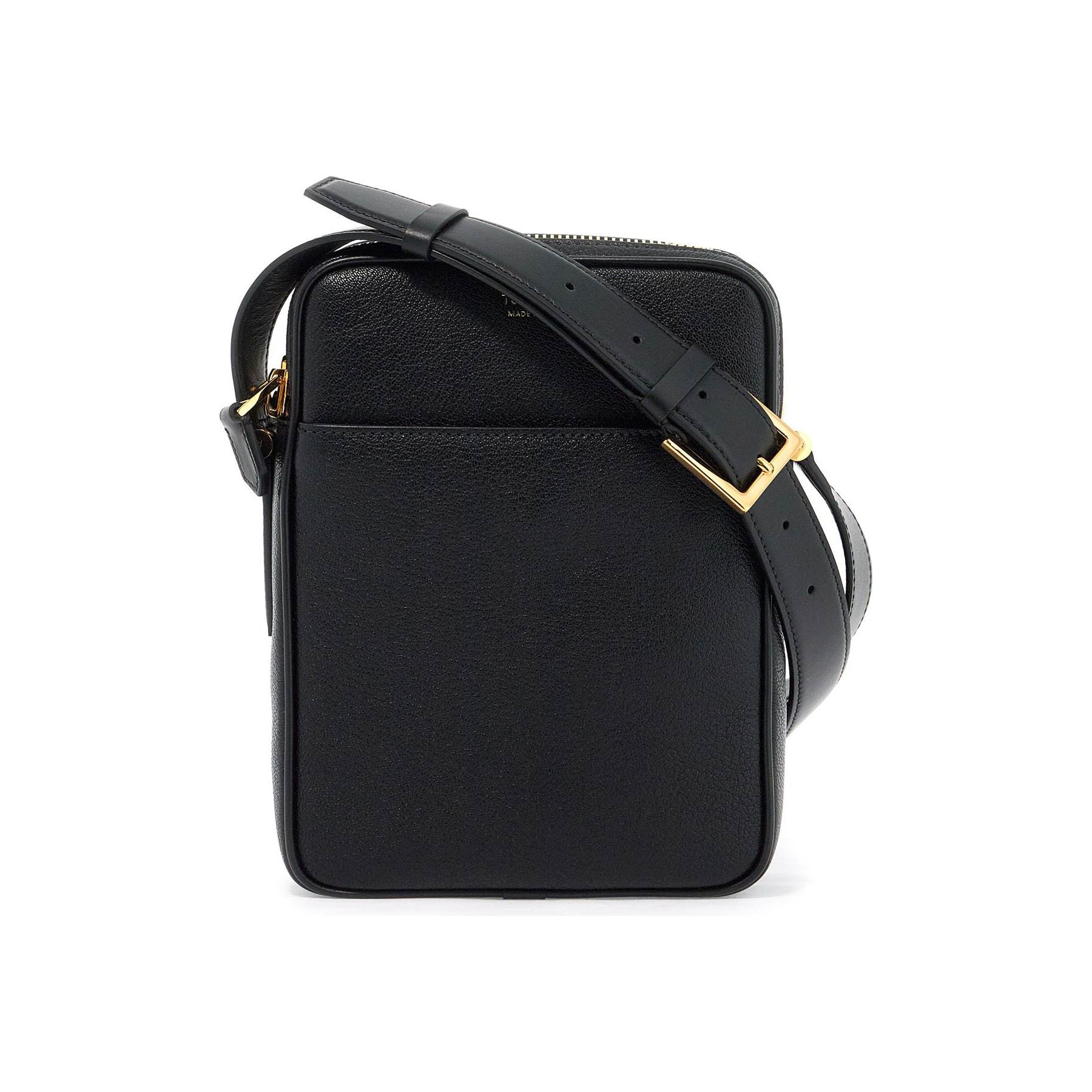 TOM FORD-Grained Leather Messenger Bag -JOHN JULIA.