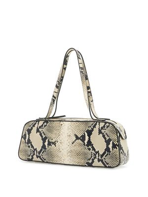 Simona Python Leather Shoulder Bag-KHAITE-JOHN JULIA