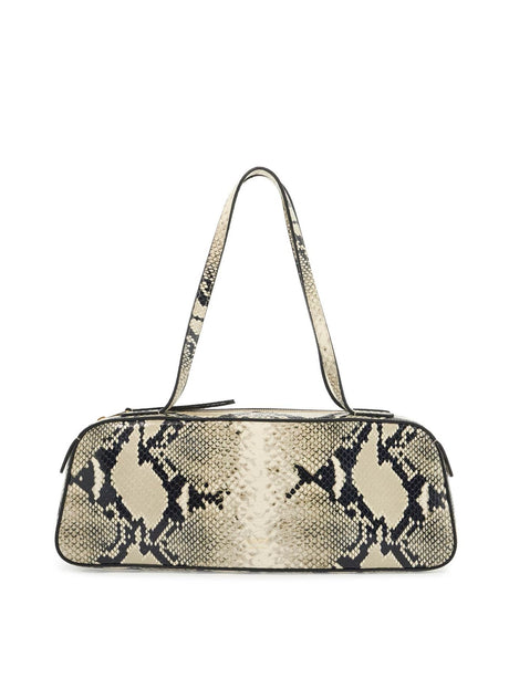 Simona Python Leather Shoulder Bag-KHAITE-JOHN JULIA