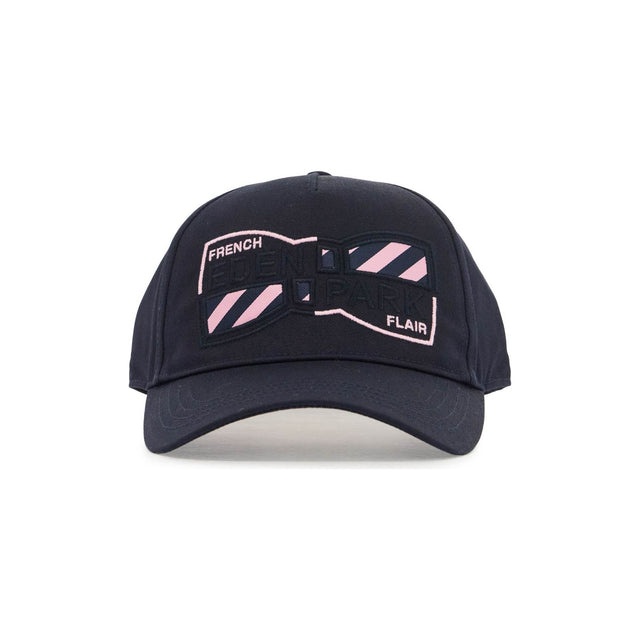 Baseball Cap With Bow Tie Embroidery