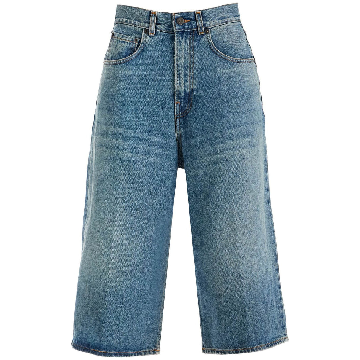 HAIKURE-Knee Length Denim Shorts -JOHN JULIA.