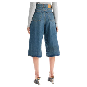 HAIKURE-Knee Length Denim Shorts -JOHN JULIA.