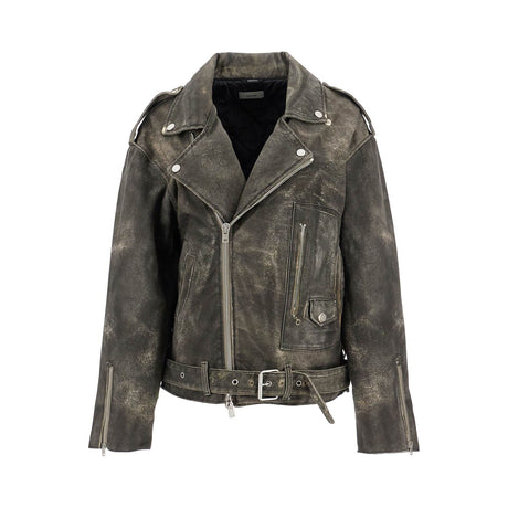 Lees Faux Leather Biker Jacket With