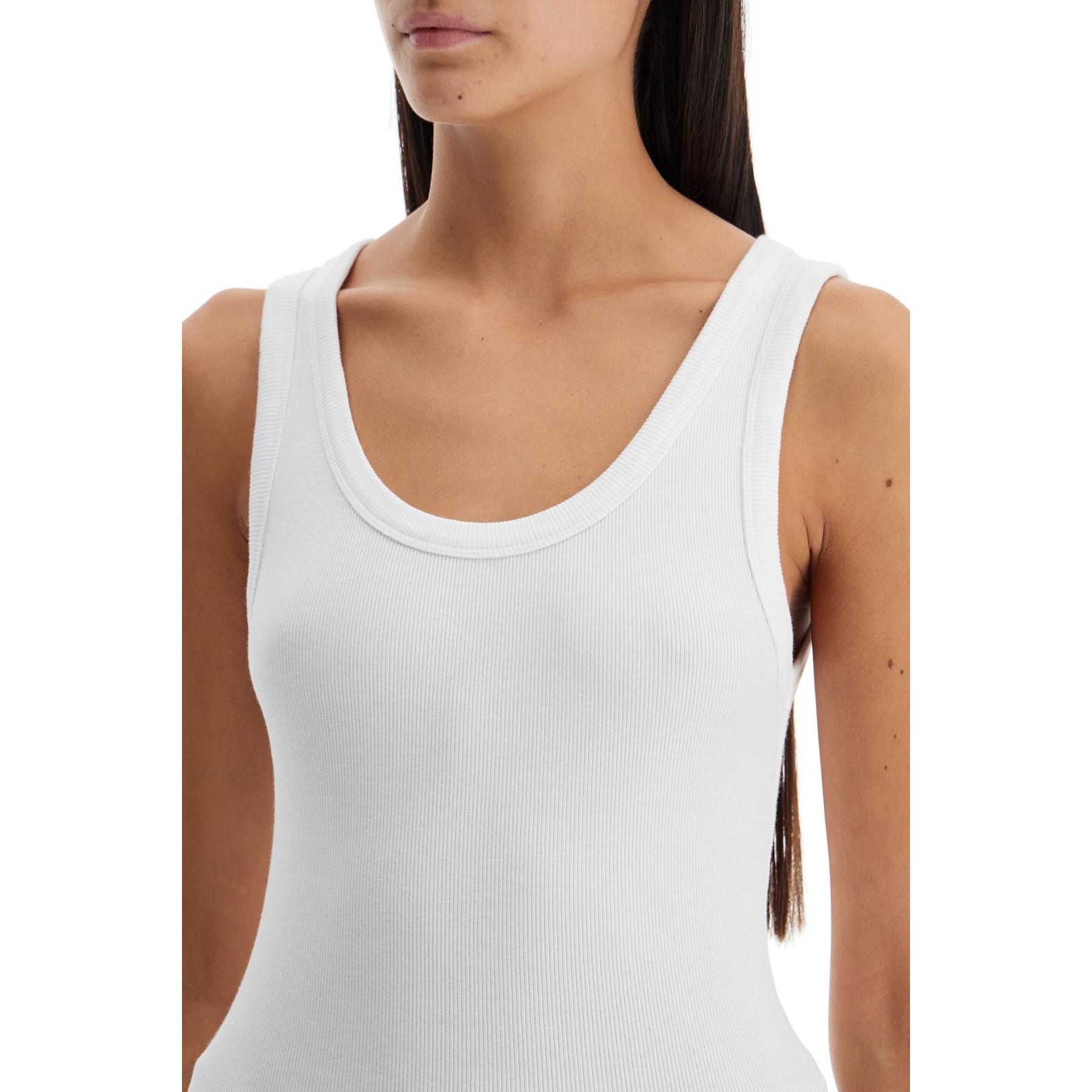 Ribbed Sleeveless Top With