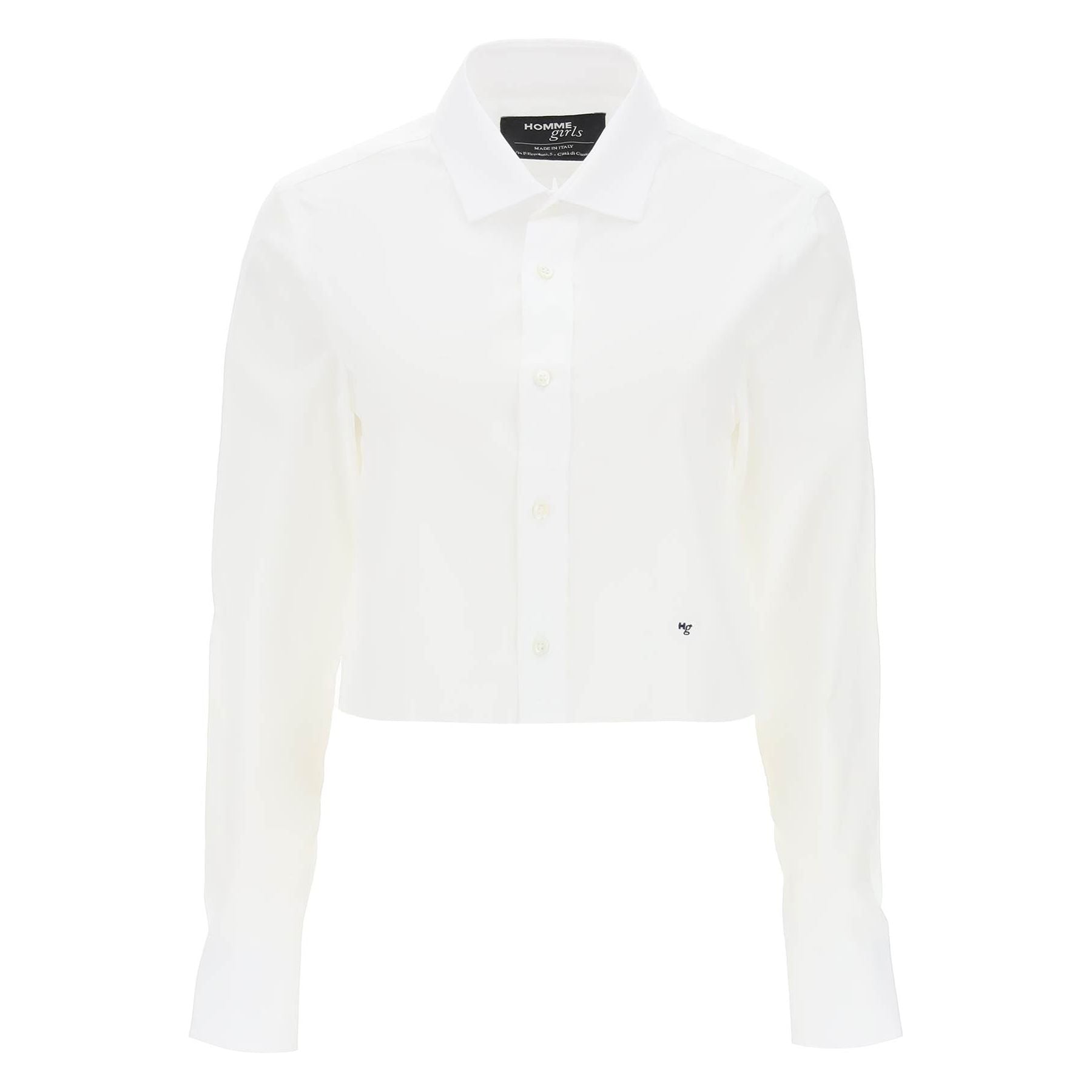 Cotton Twill Cropped Shirt