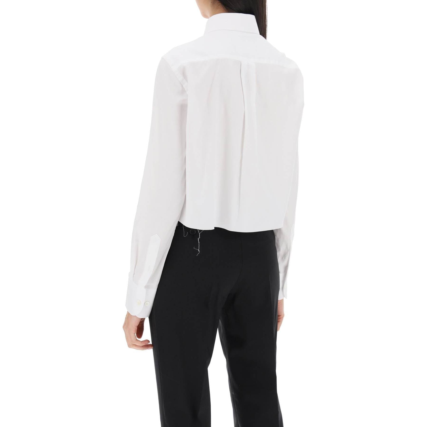 Cotton Twill Cropped Shirt