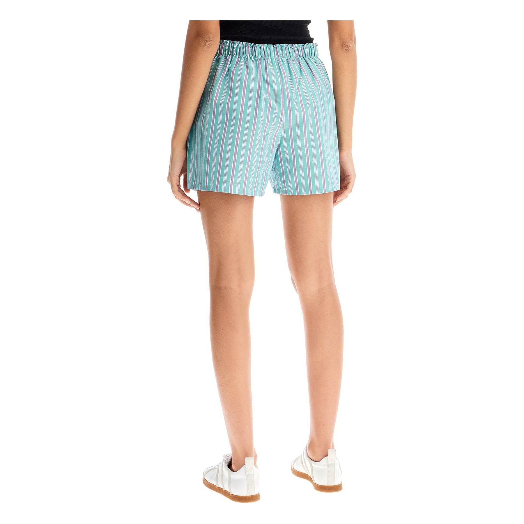 Striped Oxford Shorts For Men And