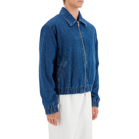 AMI ALEXANDRE MATTIUSSIAMI ALEXANDRE MATTIUSSI-Denim Bomber Jacket -JOHN JULIA.