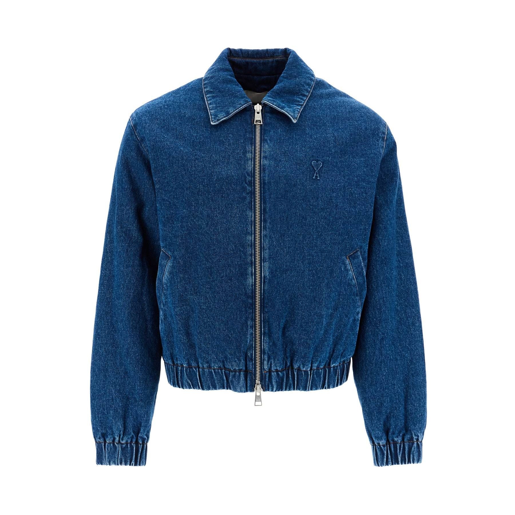 AMI ALEXANDRE MATTIUSSIAMI ALEXANDRE MATTIUSSI-Denim Bomber Jacket -JOHN JULIA.