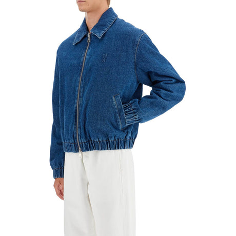 AMI ALEXANDRE MATTIUSSIAMI ALEXANDRE MATTIUSSI-Denim Bomber Jacket -JOHN JULIA.