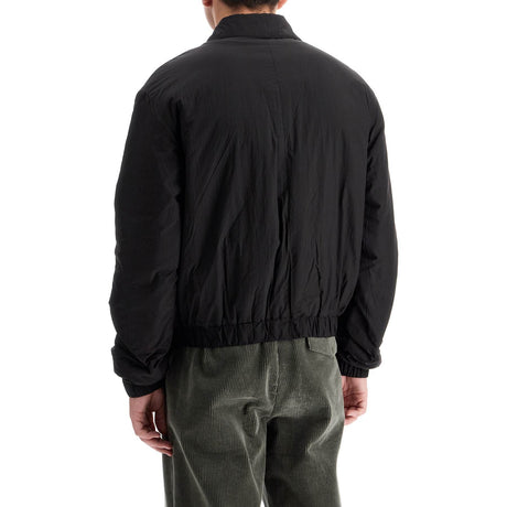 Crumpled Canvas Bomber Jacket