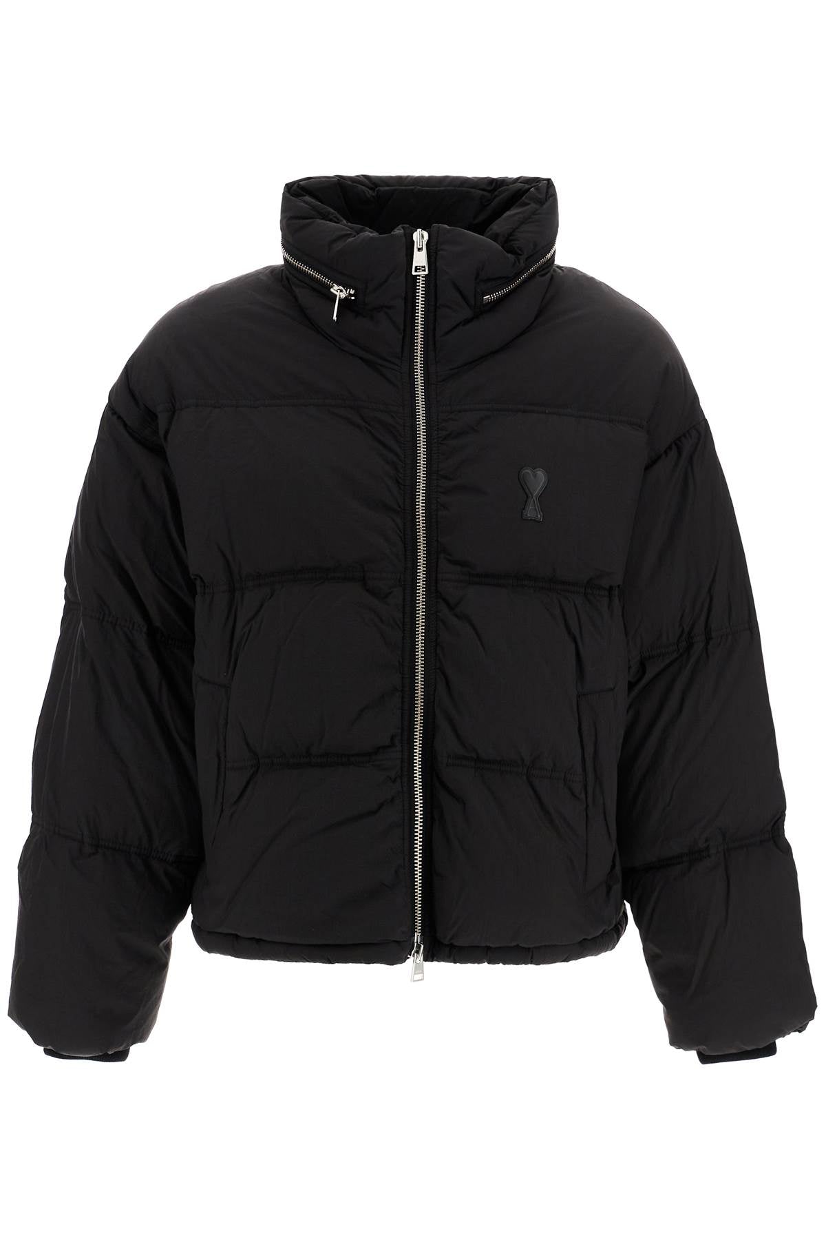 Down Jacket With Logo Patch