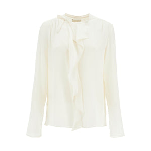 ISABEL MARANT-Utah Ruffled Silk Crêpe Blouse -JOHN JULIA.