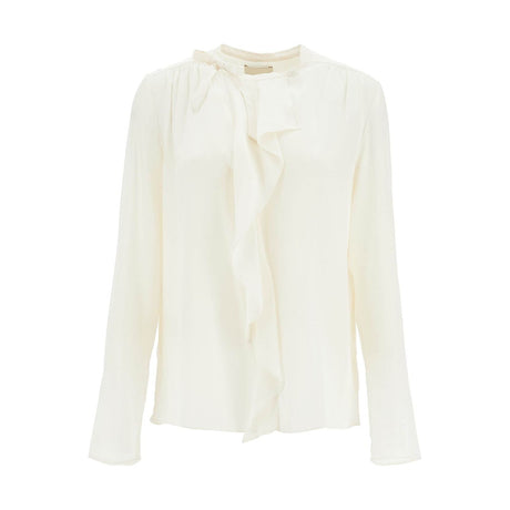 ISABEL MARANT-Utah Ruffled Silk Crêpe Blouse -JOHN JULIA.