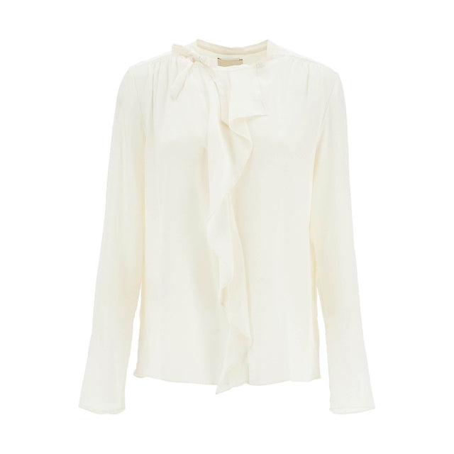 ISABEL MARANT-Utah Ruffled Silk Crêpe Blouse -JOHN JULIA.