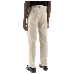 Cotton Satin Chino Pants AMI ALEXANDRE MATIUSSI JOHN JULIA.