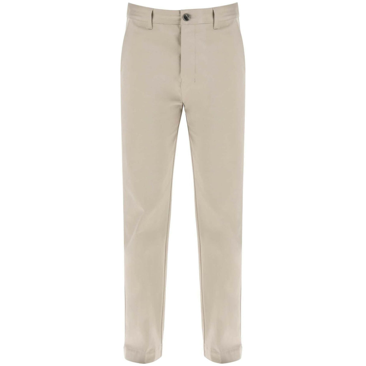 Cotton Satin Chino Pants AMI ALEXANDRE MATIUSSI JOHN JULIA.