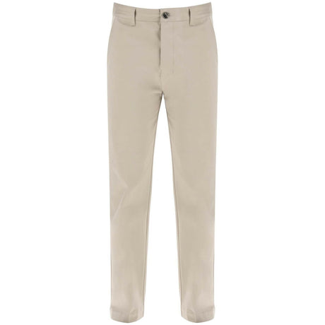 Cotton Satin Chino Pants AMI ALEXANDRE MATIUSSI JOHN JULIA.