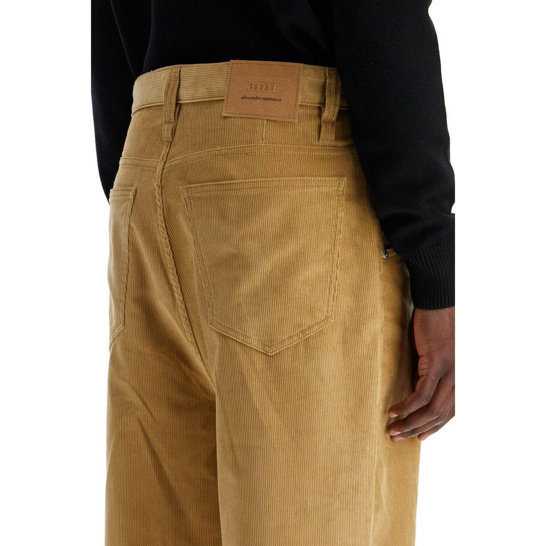 Baggy Fit Corduroy Velvet Trousers.