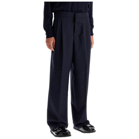 AMI ALEXANDRE MATTIUSSIAMI ALEXANDRE MATTIUSSI-Large Fit Wool Gabardine Trousers -JOHN JULIA.