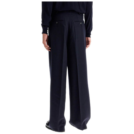 AMI ALEXANDRE MATTIUSSIAMI ALEXANDRE MATTIUSSI-Large Fit Wool Gabardine Trousers -JOHN JULIA.