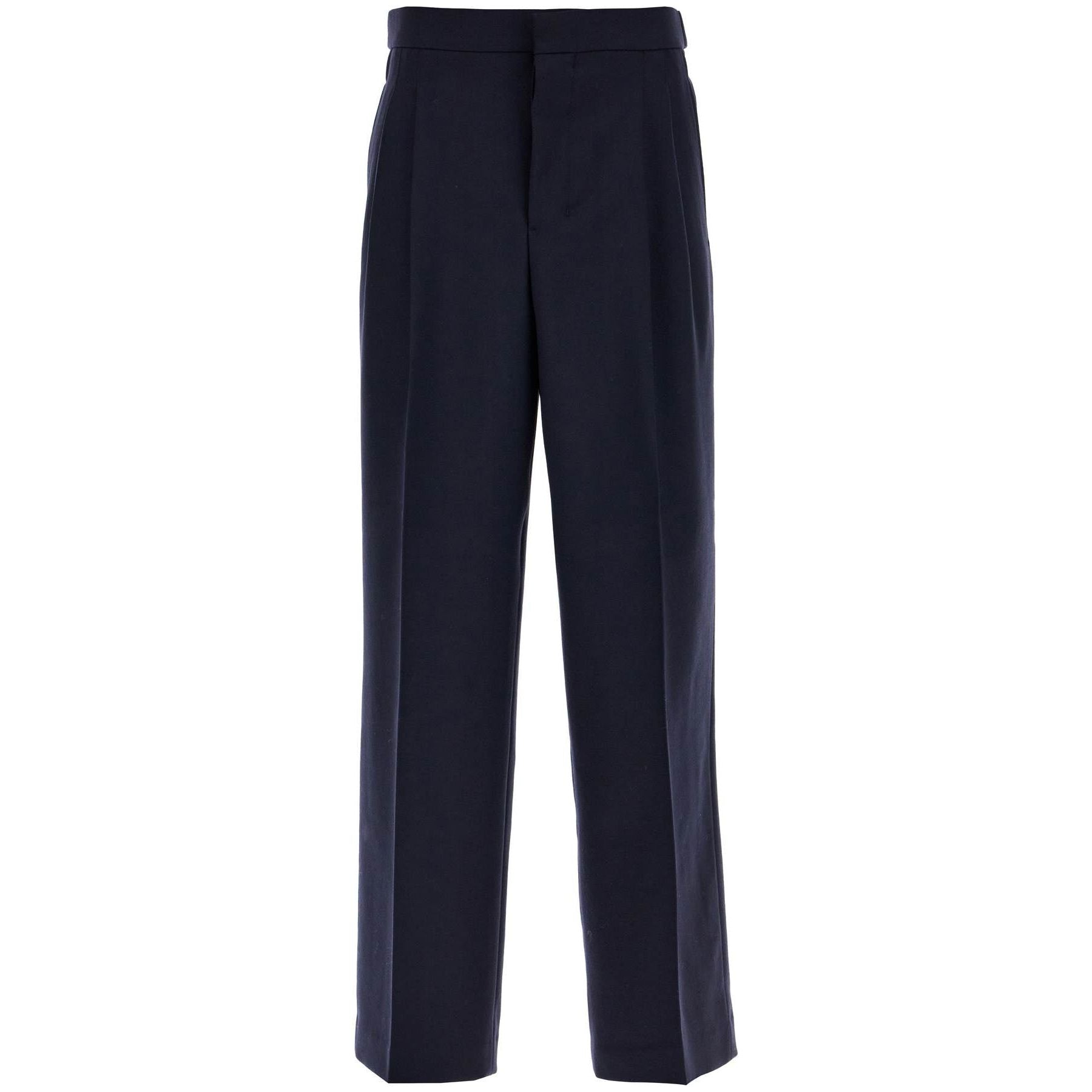 AMI ALEXANDRE MATTIUSSIAMI ALEXANDRE MATTIUSSI-Large Fit Wool Gabardine Trousers -JOHN JULIA.