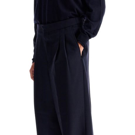 AMI ALEXANDRE MATTIUSSIAMI ALEXANDRE MATTIUSSI-Large Fit Wool Gabardine Trousers -JOHN JULIA.