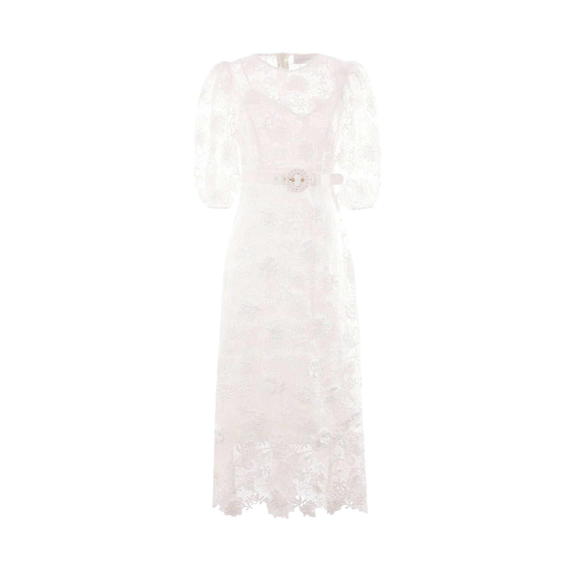 Halliday Flower Lace Dress-ZIMMERMANN-JOHN JULIA