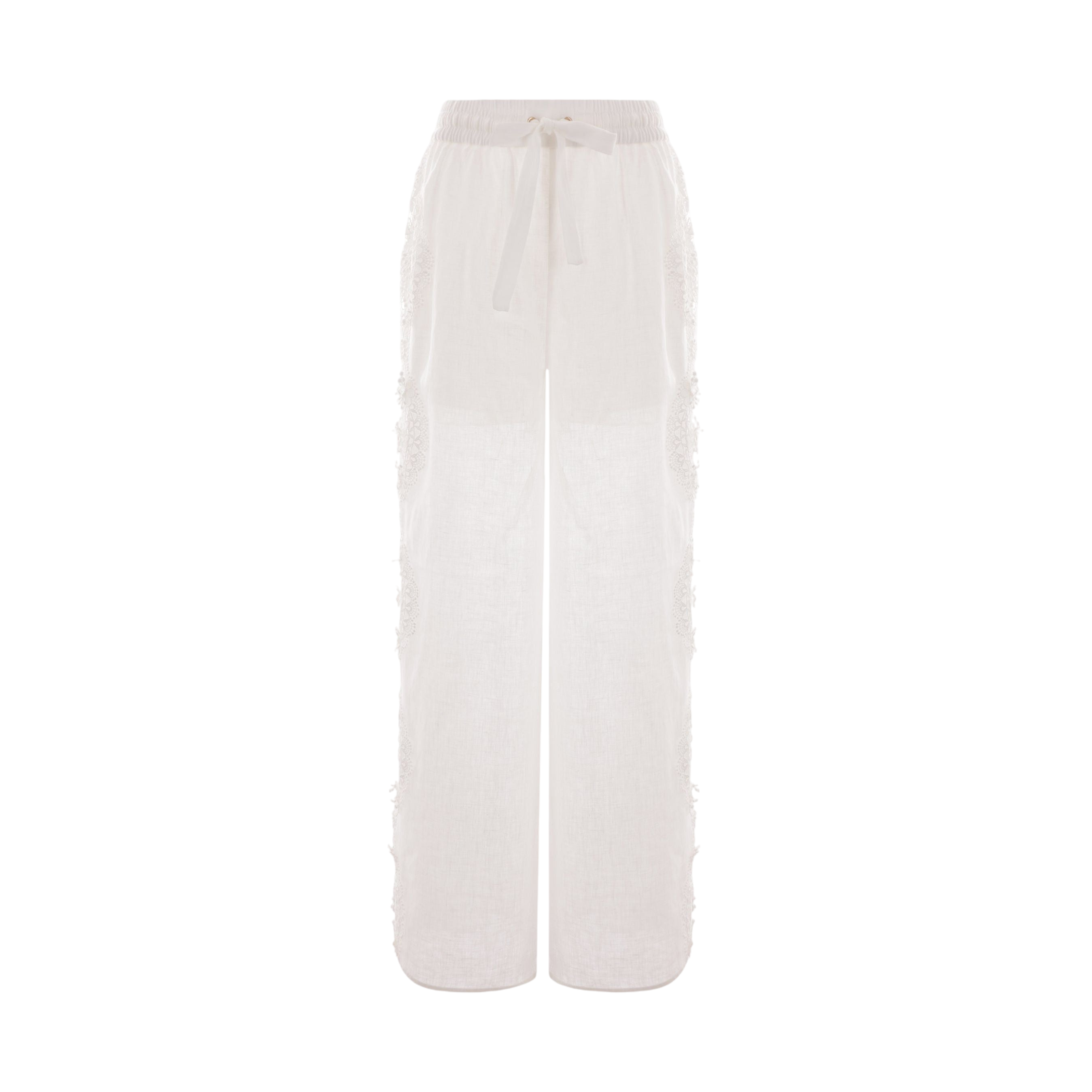 Halliday Wide-leg Linen Trousers-ZIMMERMANN-JOHN JULIA