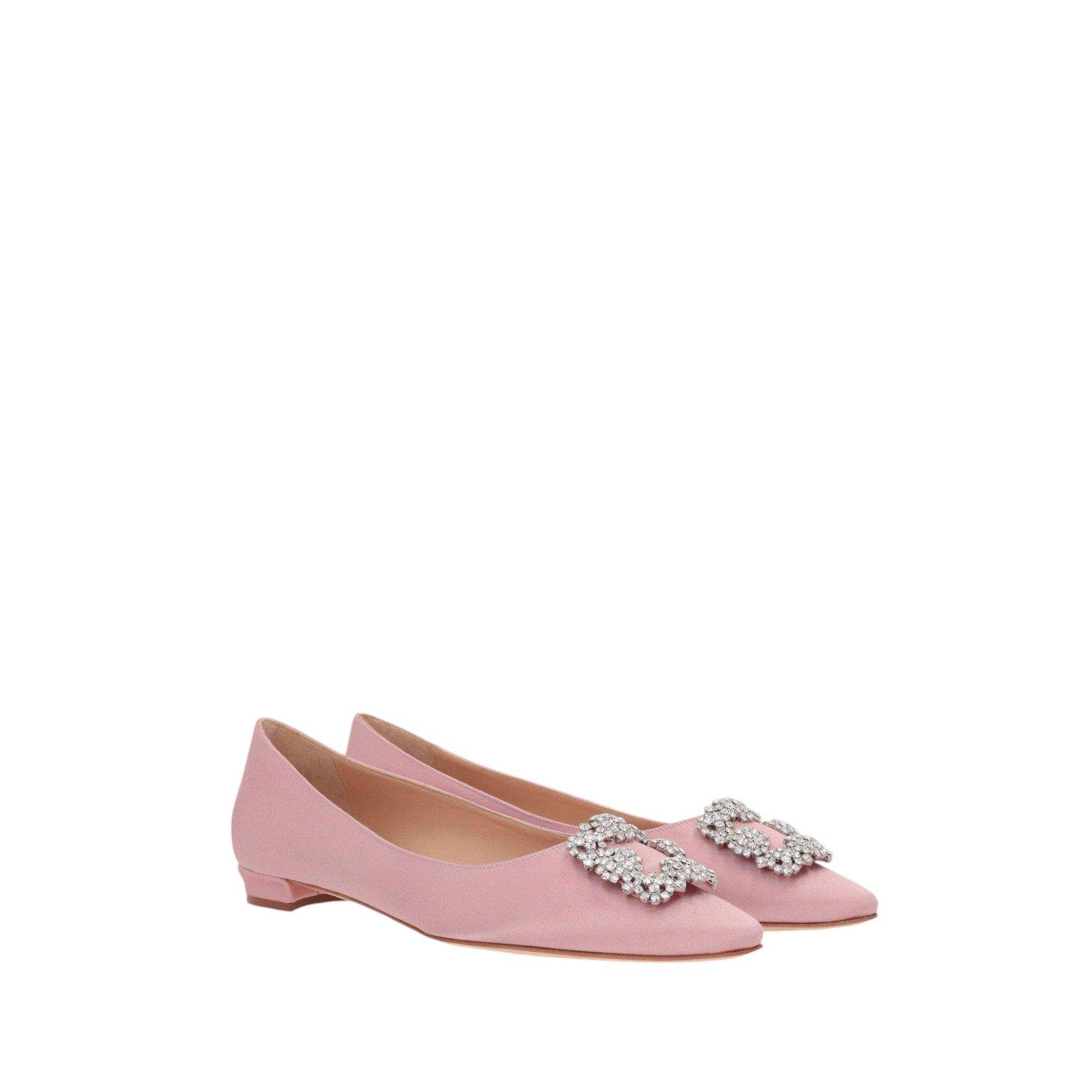 Hangisi Satin Ballerinas-MANOLO BLAHNIK-JOHN JULIA