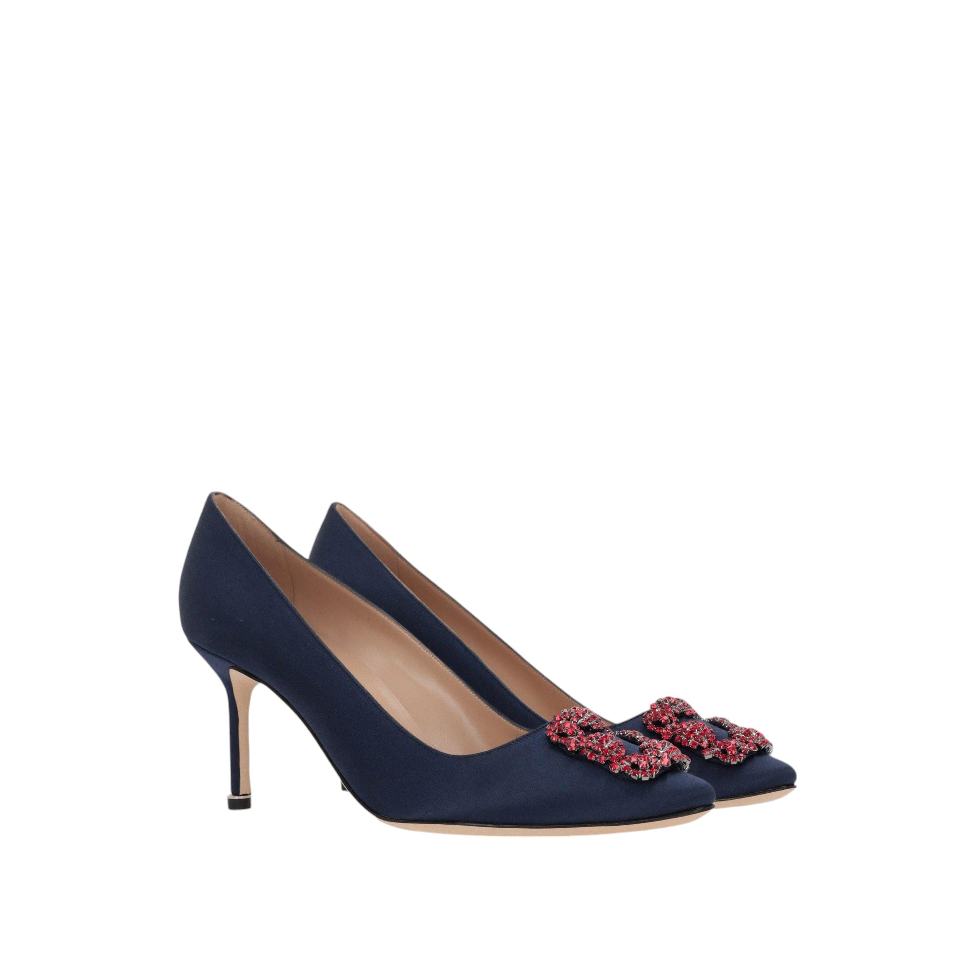 Hangisi Satin Pumps-MANOLO BLAHNIK-JOHN JULIA