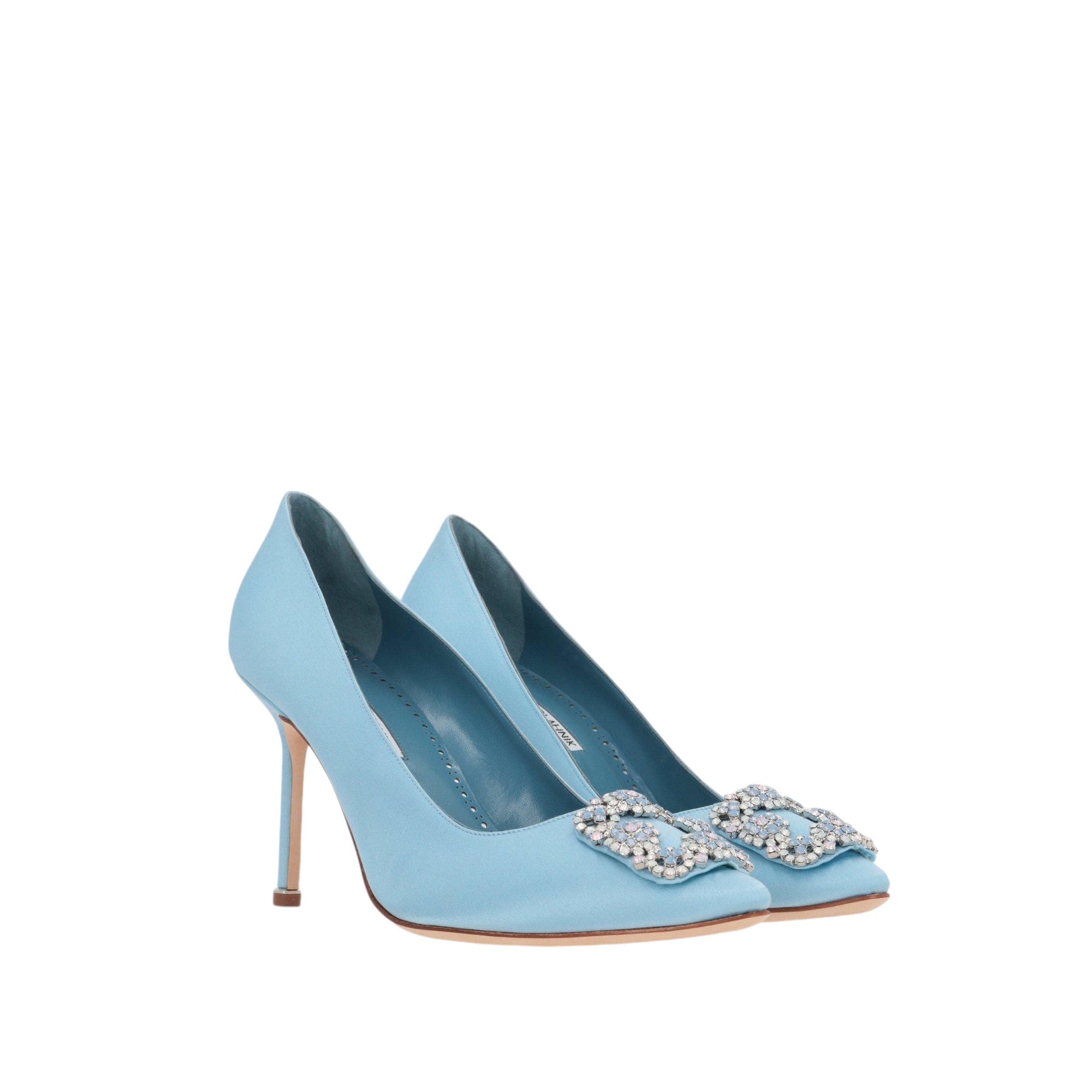 Hangisi Satin Pumps-MANOLO BLAHNIK-JOHN JULIA