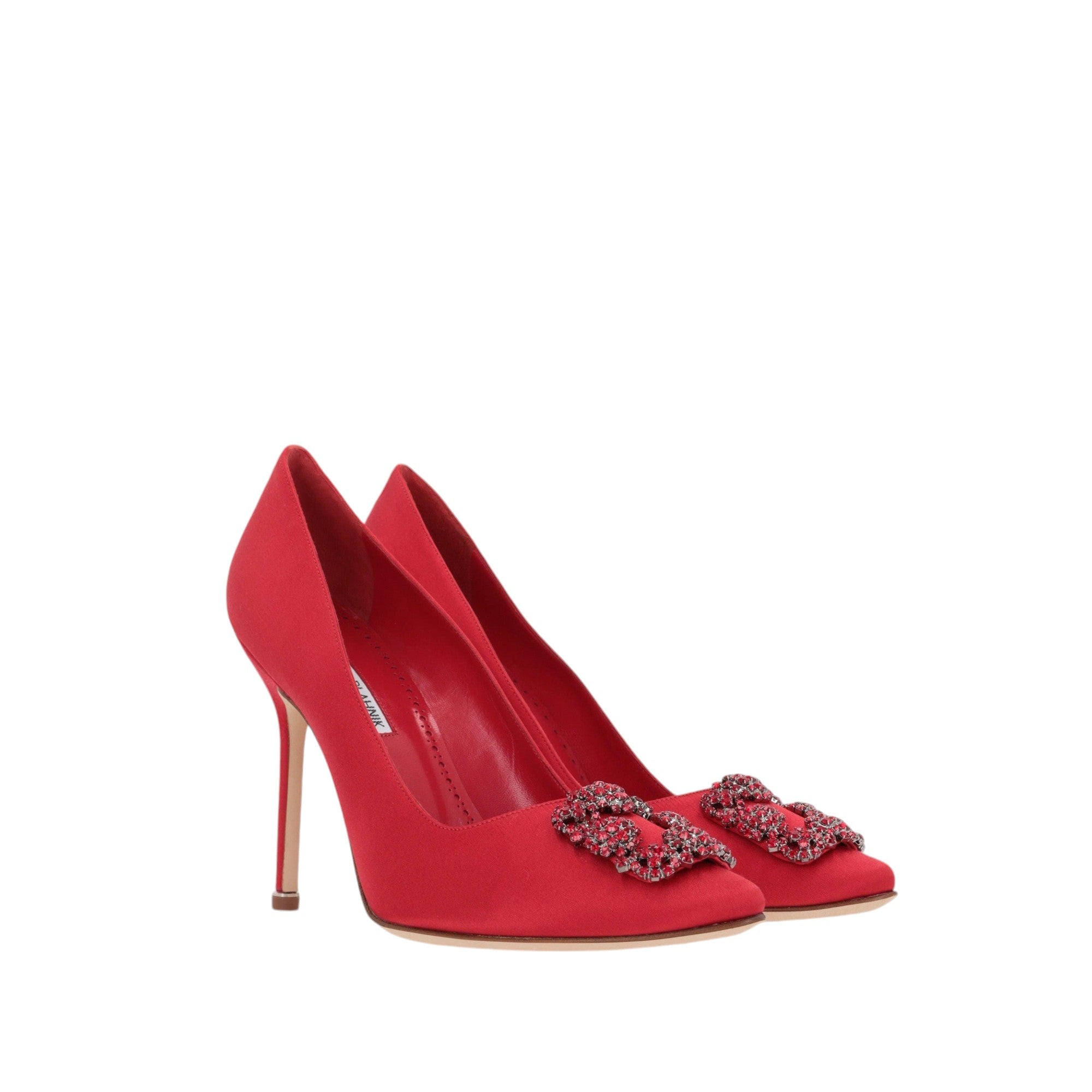 Hangisi Satin Pumps-MANOLO BLAHNIK-JOHN JULIA