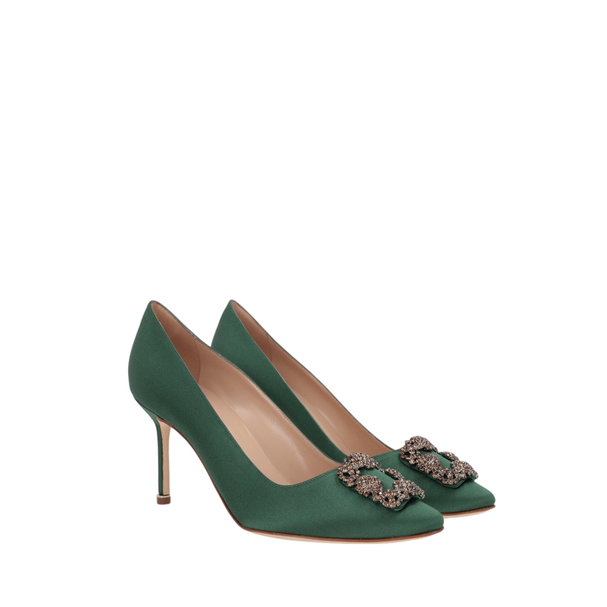 Hangisi Satin Pumps-MANOLO BLAHNIK-JOHN JULIA