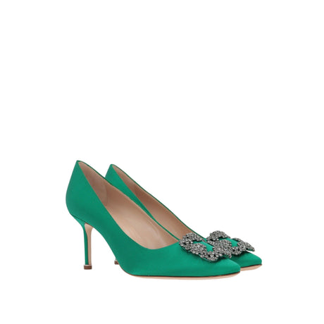 Hangisi Satin Pumps-MANOLO BLAHNIK-JOHN JULIA