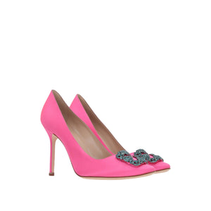 Hangisi Satin Pumps-MANOLO BLAHNIK-JOHN JULIA