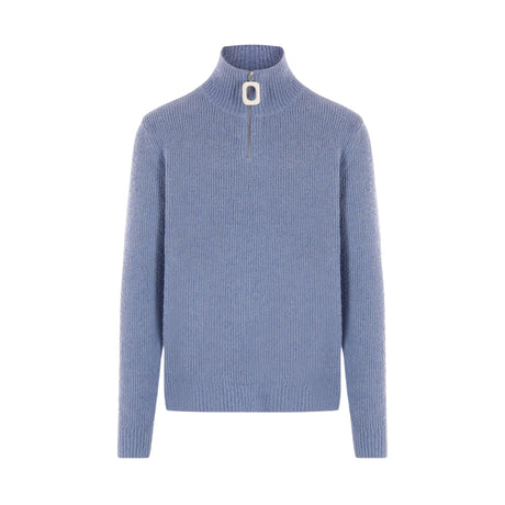 Henley Bouclé Half-zip Sweater-JW ANDERSON-JOHN JULIA