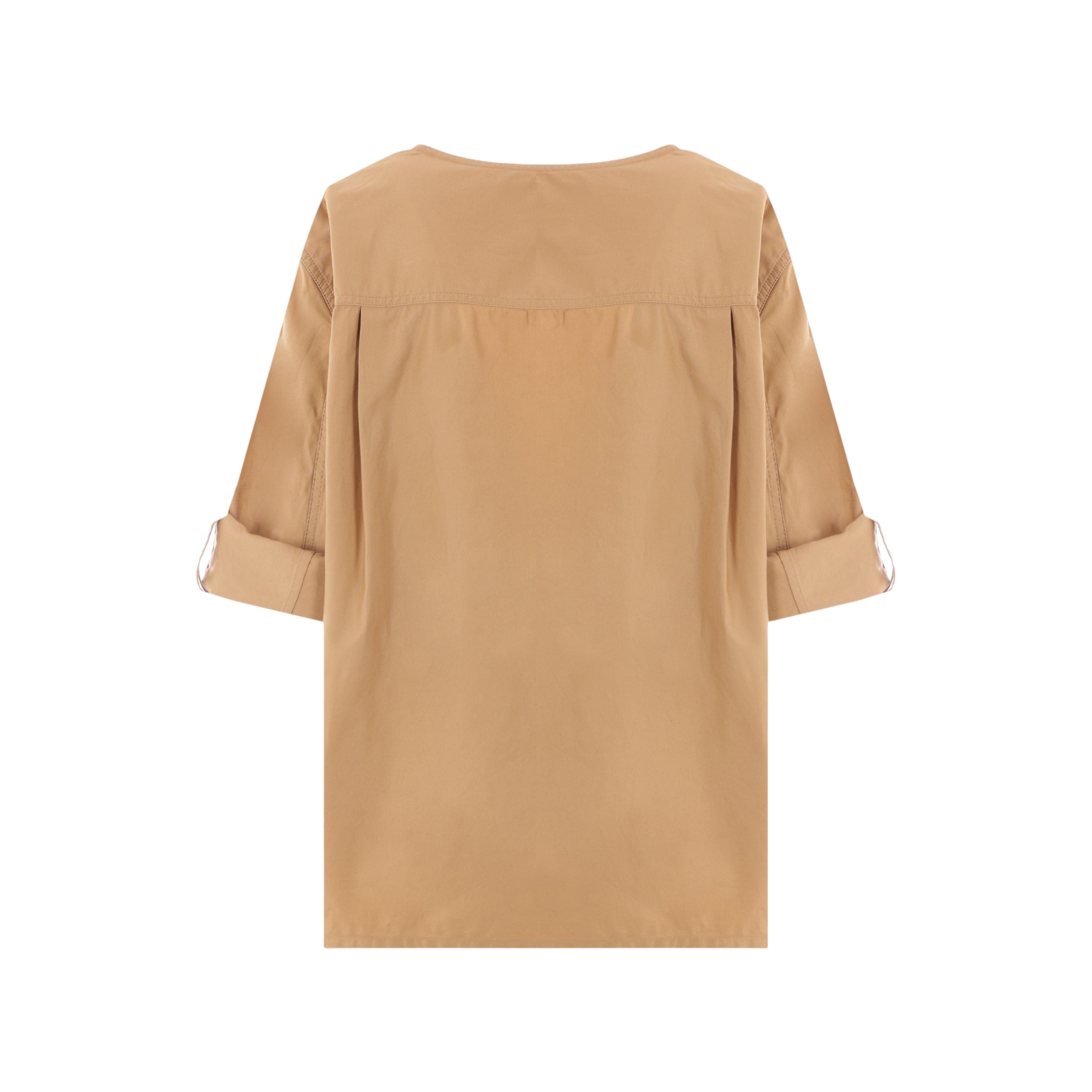 Henley Twill Blouse-SAINT LAURENT-JOHN JULIA