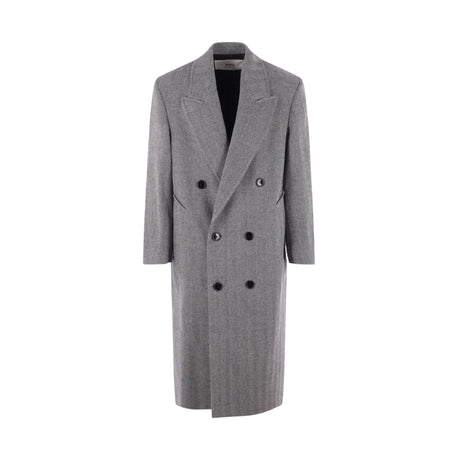 Herringbone Wool Blend Coat-AMI PARIS-JOHN JULIA