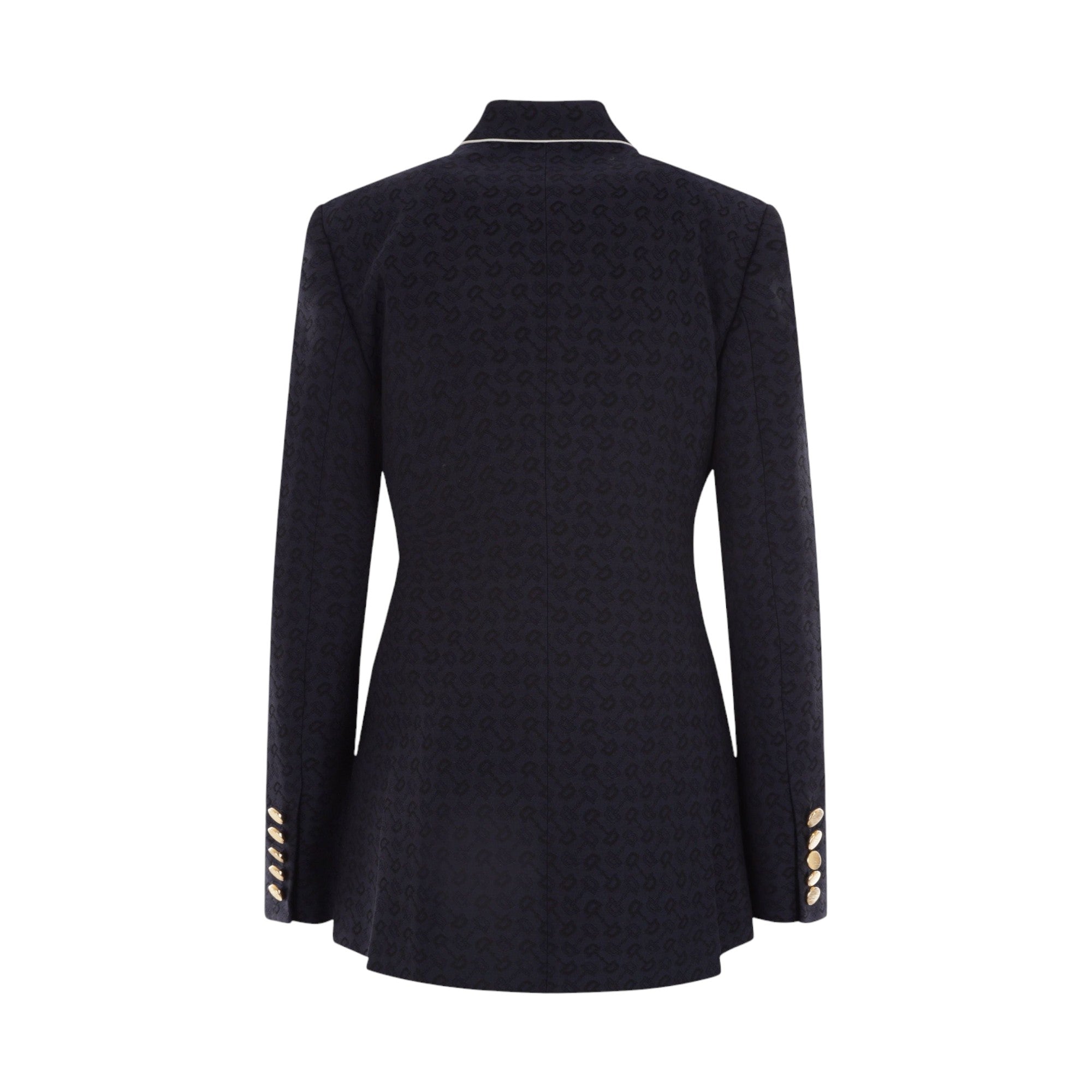 Horsebit Cotton Jacquard Jacket-GUCCI-JOHN JULIA