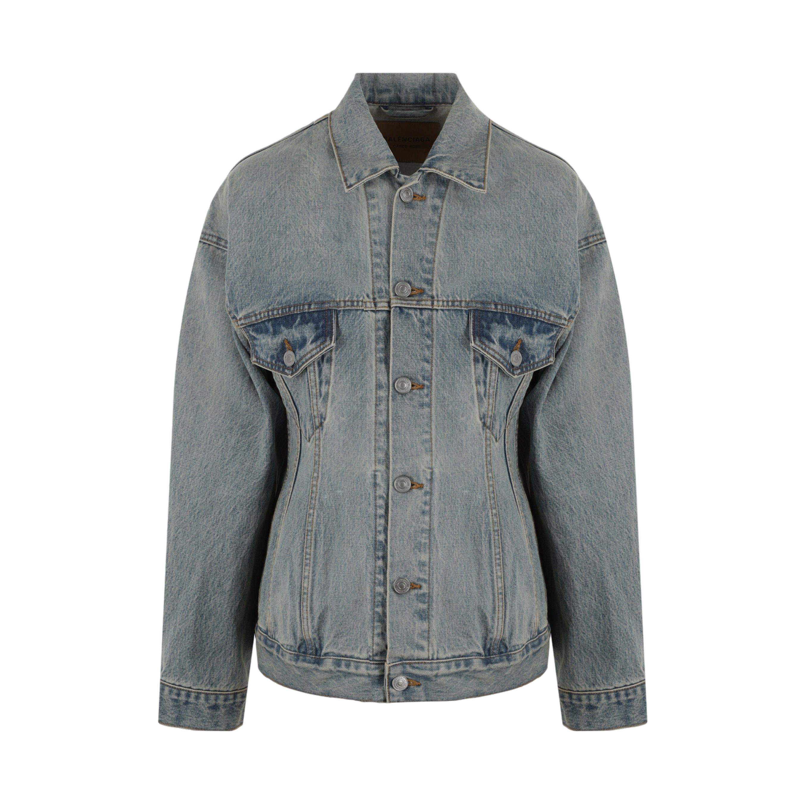 Hourglass Denim Jacket-BALENCIAGA-JOHN JULIA