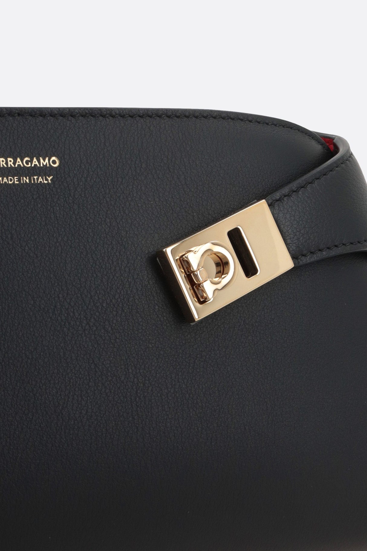 Hug Grainy Leather Crossbody Bag-FERRAGAMO-JOHN JULIA