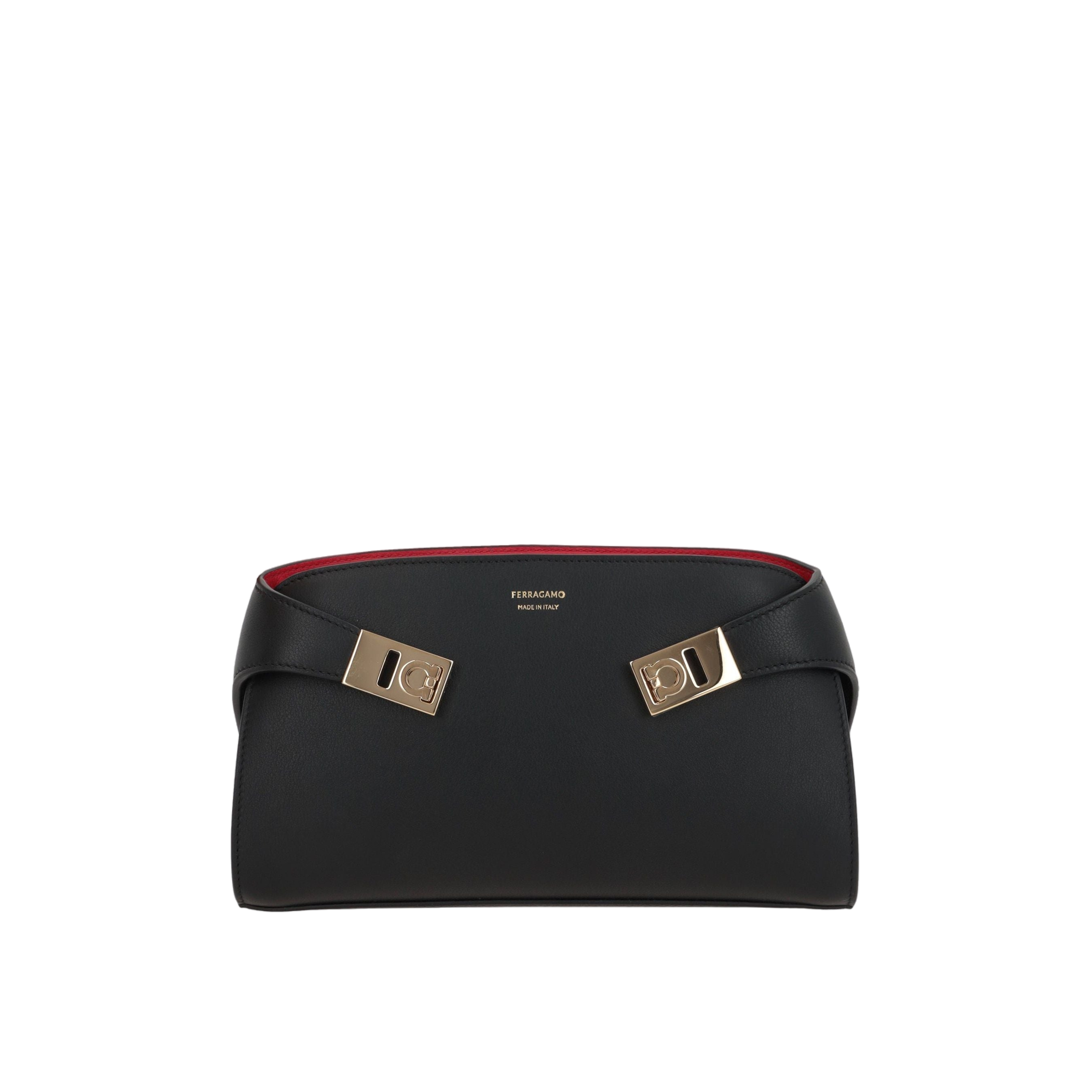 Hug Grainy Leather Crossbody Bag-FERRAGAMO-JOHN JULIA