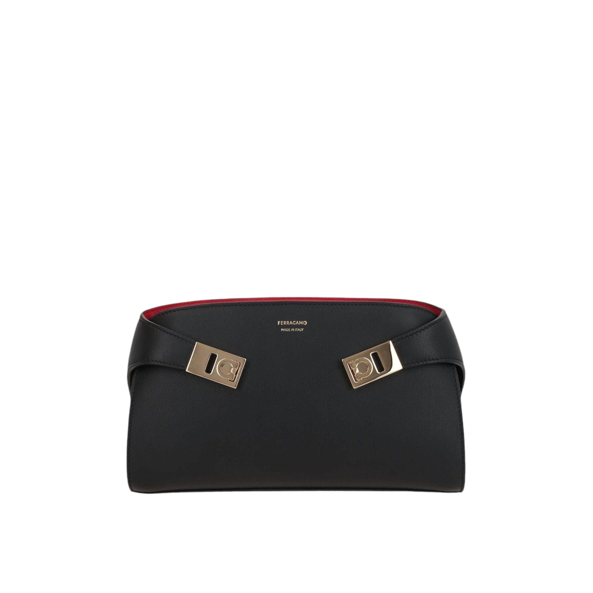 Hug Grainy Leather Crossbody Bag-FERRAGAMO-JOHN JULIA