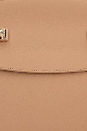 Hug Grainy Leather Shoulder Bag-FERRAGAMO-JOHN JULIA