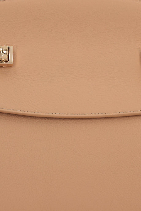 Hug Grainy Leather Shoulder Bag-FERRAGAMO-JOHN JULIA