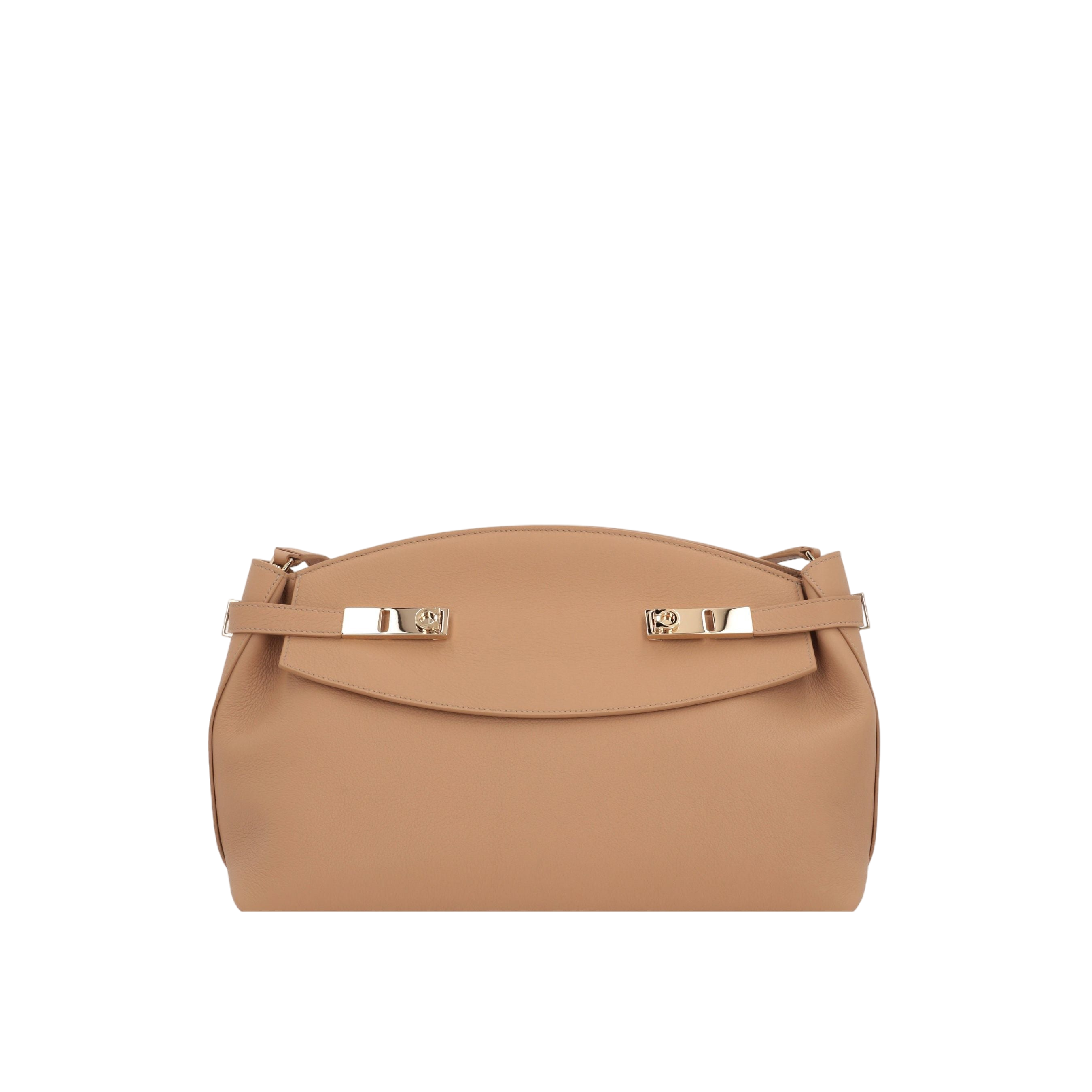 Hug Grainy Leather Shoulder Bag-FERRAGAMO-JOHN JULIA