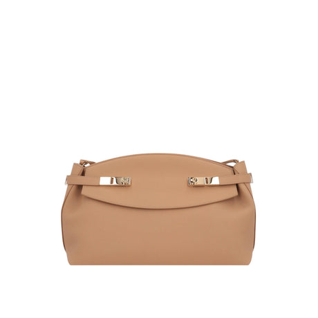 Hug Grainy Leather Shoulder Bag-FERRAGAMO-JOHN JULIA